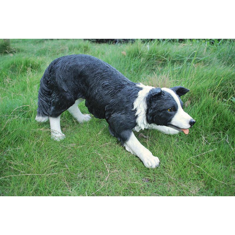 Hi-Line Gift Ltd. Border Collie Garden Statue & Reviews | Wayfair